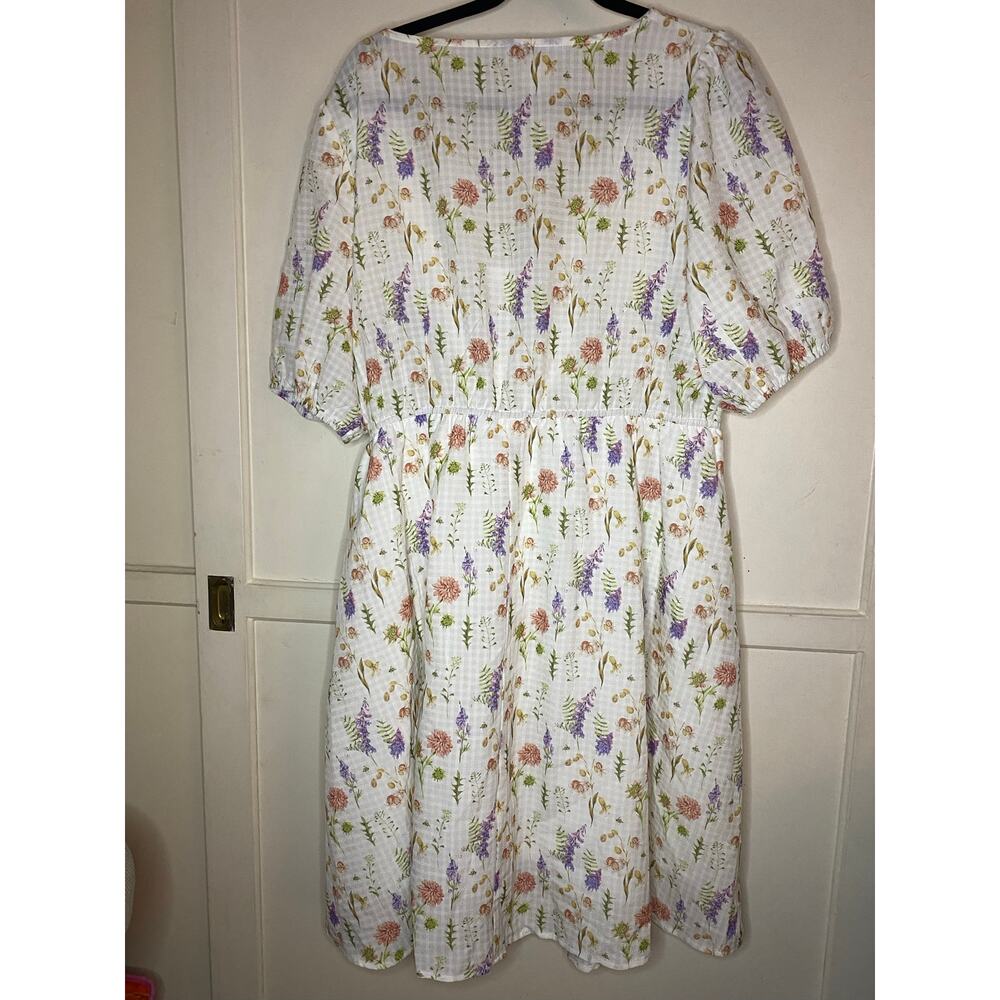 Vintage Andrade 100% cotton whimsy Floral dress with pockets - Picture 2 of 11